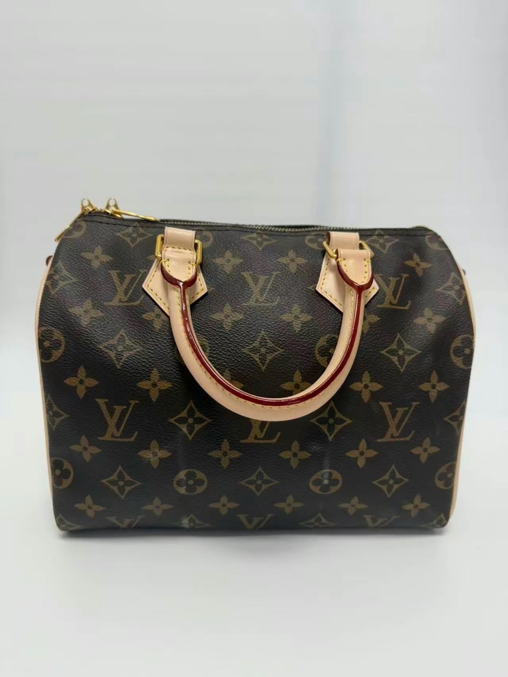 Louis Vuitton Monogram BandoliereCanvas Speedy Bag in Brown and Natural Vachetta